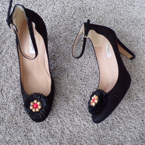 LK Bennet suede beaded romantic boho y2k heels 38.5 - Picture 2 of 10